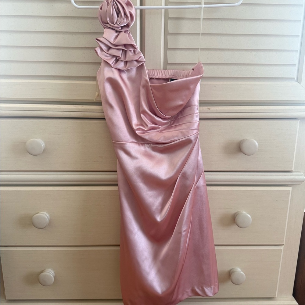 Windsor Pink Ruched Embellished Sheath Dress for Cocktail